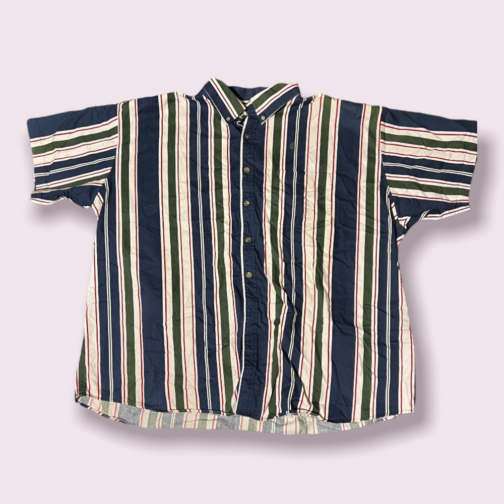 Red Green Blue Pinstripe Shirt